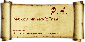 Petkov Annamária névjegykártya