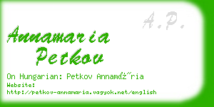 annamaria petkov business card